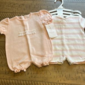 3-6 months rompers 2 knit new so adorable